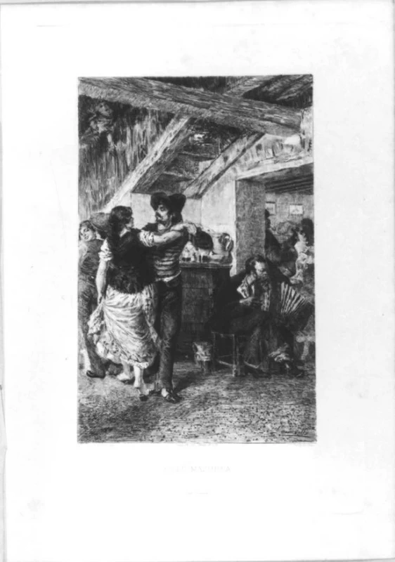 Interno con figure danzanti - Museo del castello Valperga di Masino, Caravino, Torino